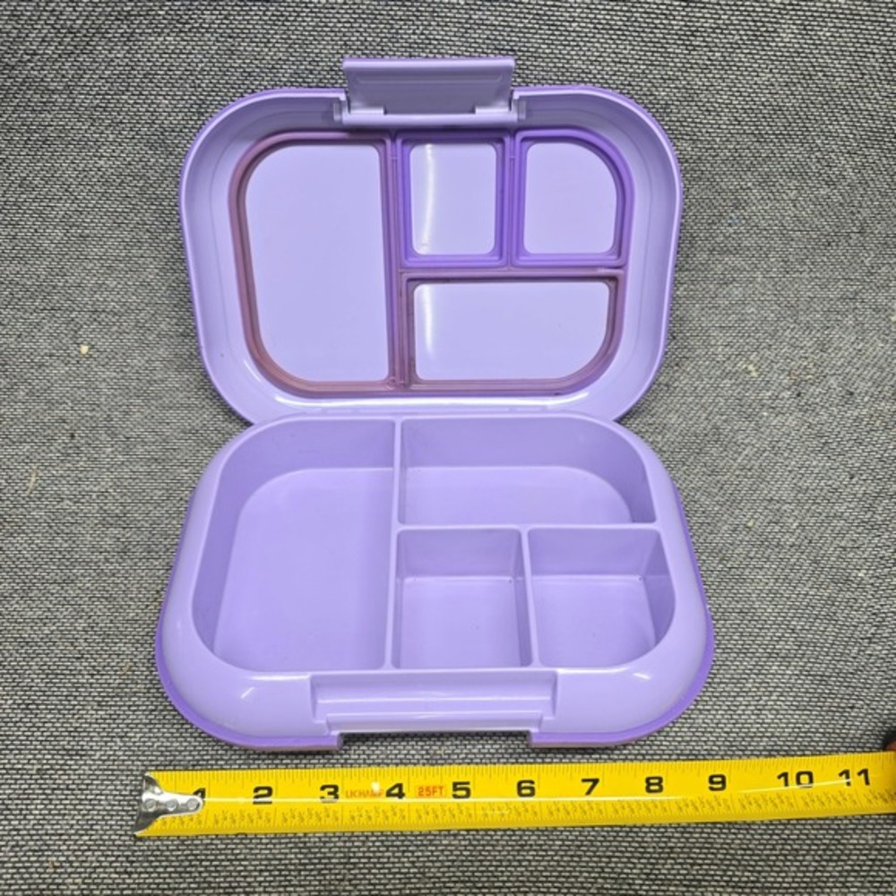 Bentgo Kids Bento Lunch Box Purple 5Compartment Leak-Proof School Good Condition